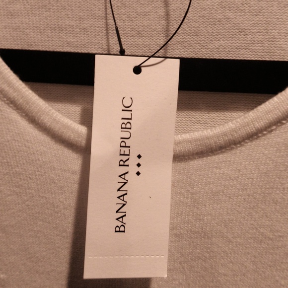 FINAL PRICE NWT Banana Republic White Short Sleeve Top Size Large - Picture 10 of 10